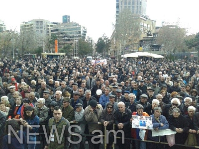 В воскресенье в столице Армении прошел митинг в поддержку Армянского национального конгресса